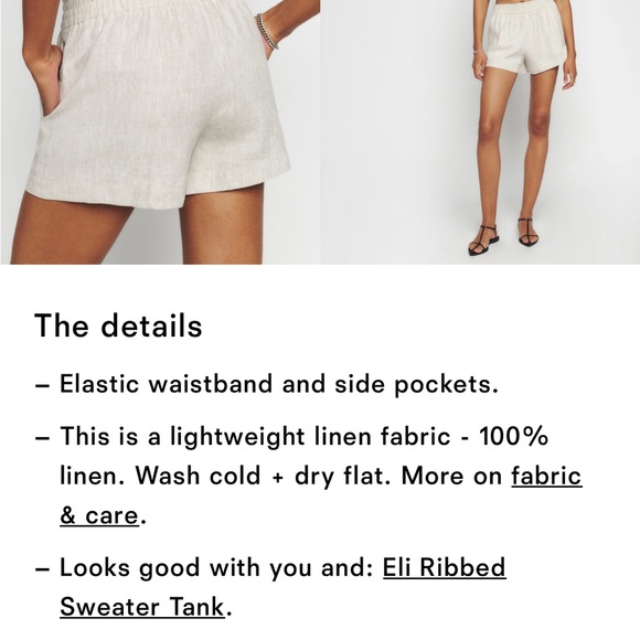 Reformation Mila linen short - Picture 4 of 7